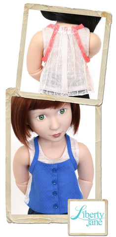 Liberty Jane A Girl For All Time Roebuck Bay Lace Back Top for AGAT Dolls larougetdelisle