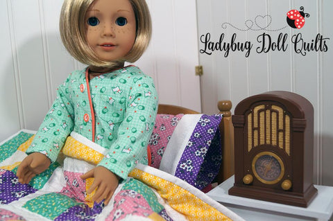 Ladybug Doll Quilts Quilt Rosie's Windows 18" Doll Quilt Pattern larougetdelisle