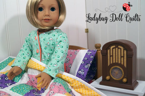 Ladybug Doll Quilts Quilt Rosie's Windows 18" Doll Quilt Pattern larougetdelisle