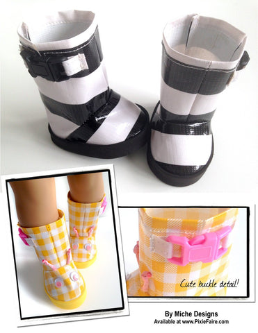 Miche Designs Shoes Spring Shower Rain Boots 18" Doll Shoes larougetdelisle