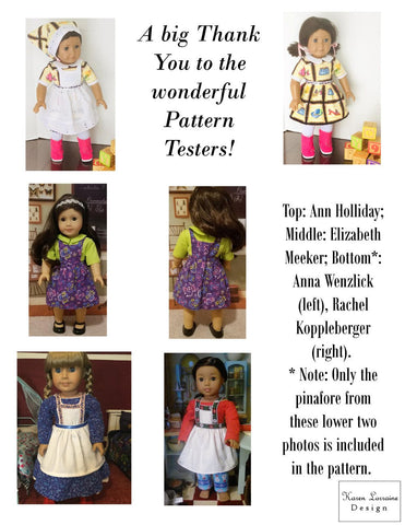 Karen Lorraine Design 18 Inch Historical Tyrol 18" Doll Clothes Pattern larougetdelisle