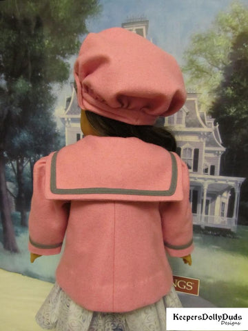 Keepers Dolly Duds Designs 18 Inch Historical 1915 Reefer Jacket and Hat 18" Doll Clothes Pattern larougetdelisle