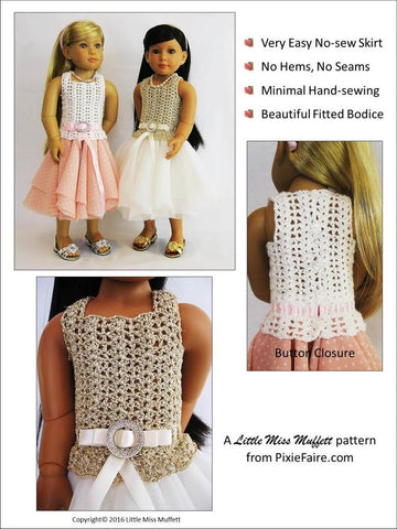 Little Miss Muffett Kidz n Cats Romantic Fusion Crochet Pattern for Kidz N Cats Dolls larougetdelisle