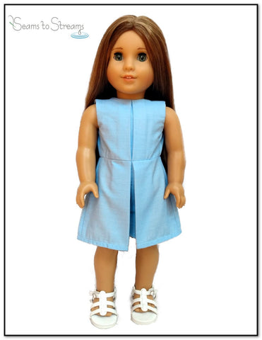 Seams to Streams 18 Inch Modern Classy Culotte Romper 18" Doll Clothes Pattern larougetdelisle