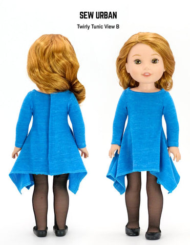 Sew Urban WellieWishers Twirly Tunic 14.5" Doll Clothes Pattern larougetdelisle