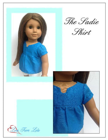 Love From Lola 18 Inch Modern The Sadie Shirt 18" Doll Clothes Pattern larougetdelisle