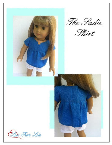 Love From Lola 18 Inch Modern The Sadie Shirt 18" Doll Clothes Pattern larougetdelisle