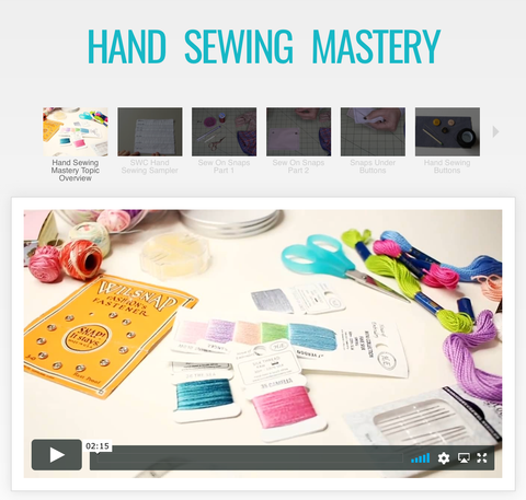 SWC Classes Hand Sewing Mastery Master Class Video Course larougetdelisle