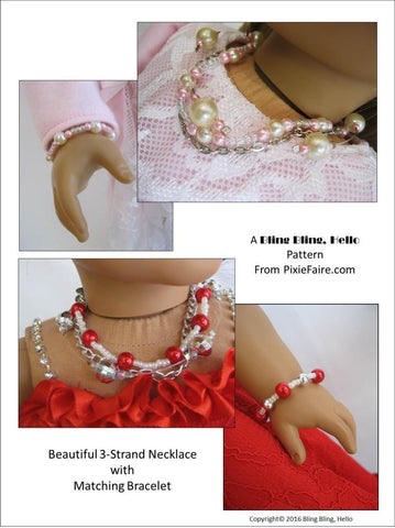 Bling Bling Hello Tutorials & Crafts Sealed With A Kiss Doll Jewelry Pattern larougetdelisle