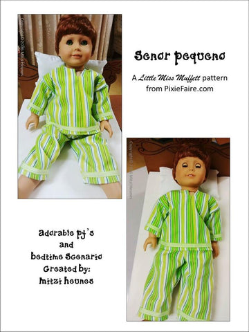 Little Miss Muffett 18 Inch Boy Doll Senor Pequeno 18" Doll Clothes Pattern larougetdelisle