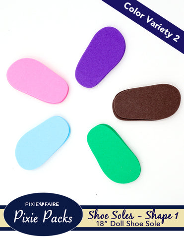 larougetdelisle Pixie Packs Pixie Packs SHAPE 1 Pre-cut Shoe Soles 2mm Color Variety 2 larougetdelisle