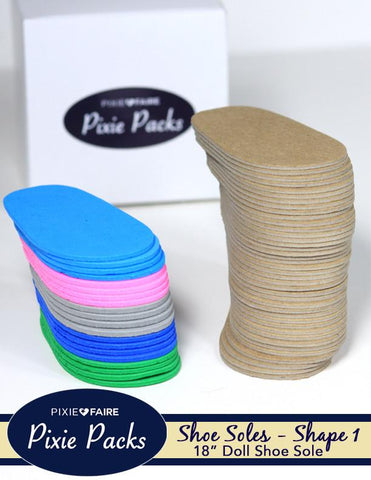 larougetdelisle Pixie Packs Pixie Packs SHAPE 1 Pre-cut Shoe Soles 2mm Color Variety 2 larougetdelisle