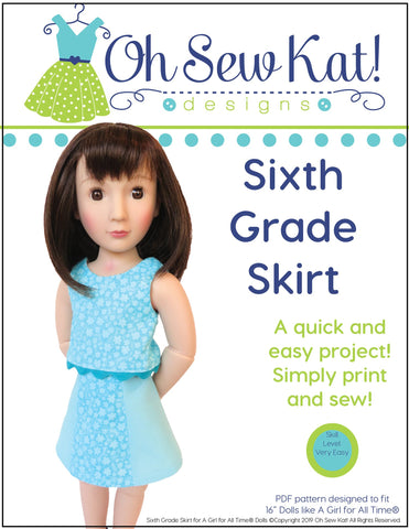 Oh Sew Kat A Girl For All Time Sixth Grade Skirt Pattern For A Girl For All Time Dolls larougetdelisle