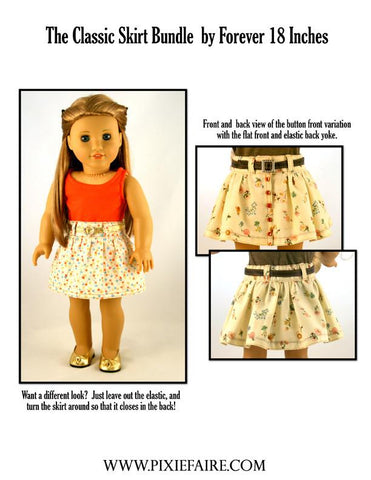 Forever 18 Inches 18 Inch Modern Classic Skirt Bundle 18" Doll Clothes larougetdelisle
