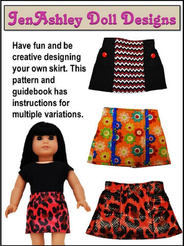 Jen Ashley Doll Designs 18 Inch Modern Design Your Own Skirt 18" Doll Clothes larougetdelisle