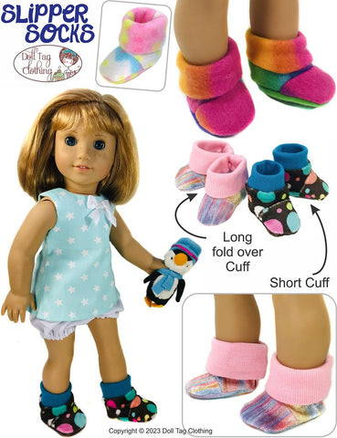 Doll Tag Clothing Shoes Slipper Socks 18" Doll Clothes Pattern larougetdelisle
