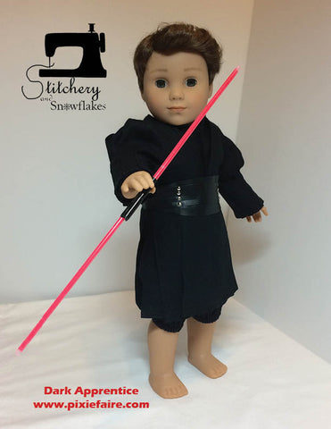 Stitchery By Snowflake 18 Inch Modern Dark Apprentice 18" Doll Clothes Pattern larougetdelisle