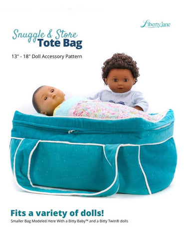 Liberty Jane Bitty Baby/Twin Snuggle & Store Tote Bag 13" - 18" Doll Accessory Pattern larougetdelisle