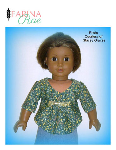 Farina Rae 18 Inch Modern Francie Top 18" Doll Clothes Pattern larougetdelisle