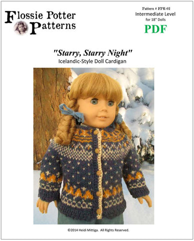 Flossie Potter Knitting Starry Starry Night Cardigan Knitting Pattern larougetdelisle