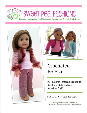 Sweet Pea Fashions Crochet Crocheted Bolero Crochet Pattern larougetdelisle