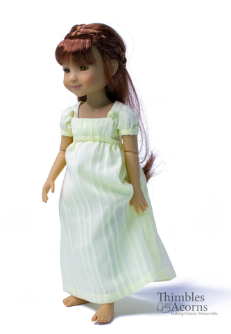 Thimbles and Acorns WellieWishers Bib Front Regency Dress 14-15" Doll Clothes Pattern larougetdelisle