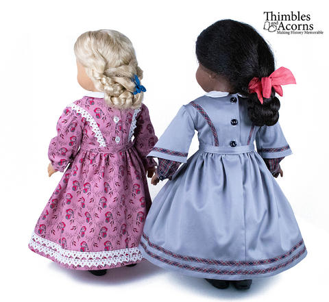 Thimbles and Acorns 18 Inch Historical 1860 Civil War Era Dress 18" Doll Clothes Pattern larougetdelisle