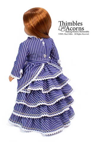Thimbles and Acorns 18 Inch Historical Literary Society Dress 18" Doll Clothes Pattern larougetdelisle