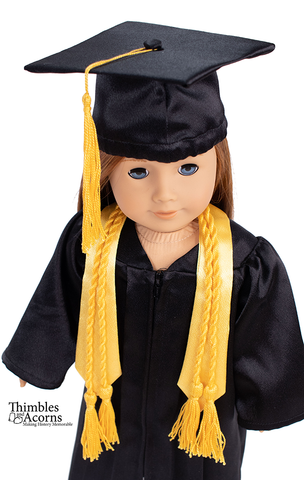 Thimbles and Acorns 18 Inch Modern Graduation Regalia 18" Doll Clothes Pattern larougetdelisle