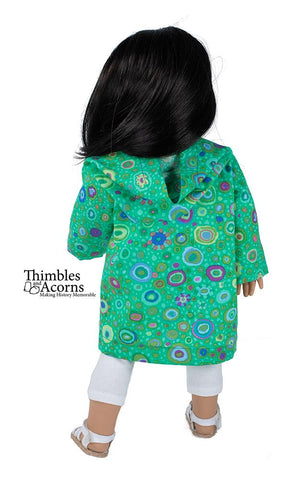 Thimbles and Acorns 18 Inch Modern Hooded Bog Coat 18" Doll Clothes Pattern larougetdelisle