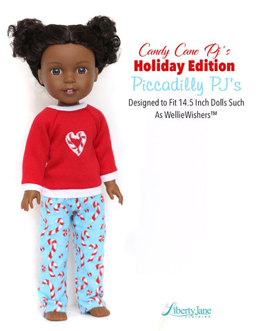 Liberty Jane WellieWishers Piccadilly PJs 14.5 Inch Doll Clothes Pattern larougetdelisle