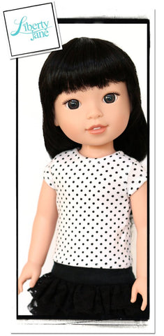 Liberty Jane WellieWishers FREE T-Shirt 14.5 inch Doll Clothes Pattern larougetdelisle