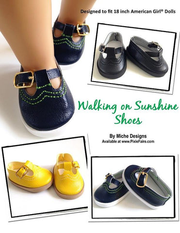 Miche Designs Shoes Walking on Sunshine  18" Doll Shoes larougetdelisle