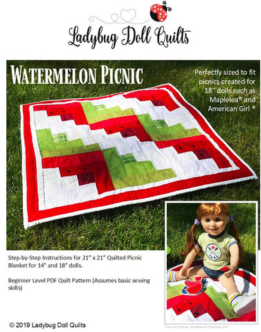 Ladybug Doll Quilts Quilt Watermelon Picnic Quilted Picnic Blanket Pattern For Dolls larougetdelisle