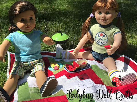 Ladybug Doll Quilts Quilt Watermelon Picnic Quilted Picnic Blanket Pattern For Dolls larougetdelisle