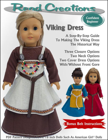 Read Creations 18 Inch Historical Viking Dress 18" Doll Clothes Pattern larougetdelisle