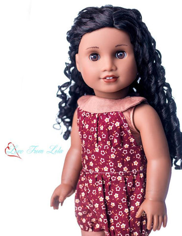 Love From Lola 18 Inch Modern The Lola Dress and Romper 18" Doll Clothes Pattern larougetdelisle