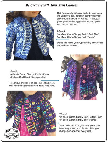 Crabapples Knitting Windowpane Sweater and Beret Knitting Pattern larougetdelisle