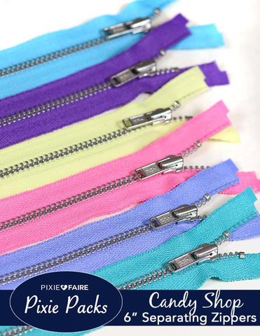 larougetdelisle Pixie Packs Pixie Packs 6" Separating Zippers - Candy Shop larougetdelisle