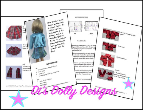 Di's Dolly Designs 18 Inch Modern All Dolled Up 18" Doll Clothes Pattern larougetdelisle