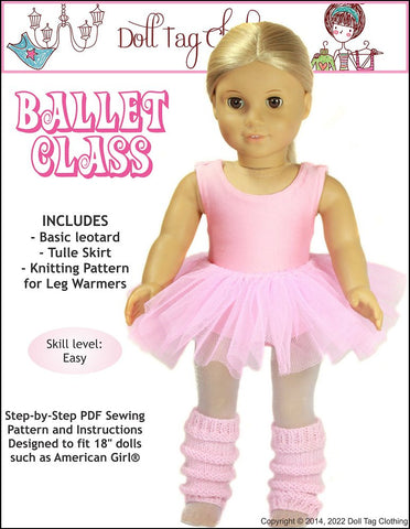 Doll Tag Clothing 18 Inch Modern Ballet Class 18" Doll Clothes Pattern larougetdelisle