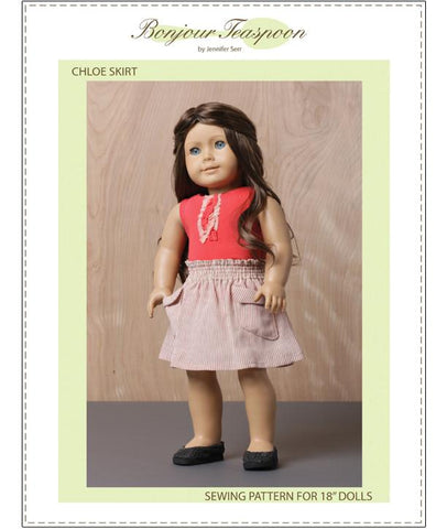 Bonjour Teaspoon 18 Inch Modern Chloe Skirt 18" Doll Clothes Pattern larougetdelisle