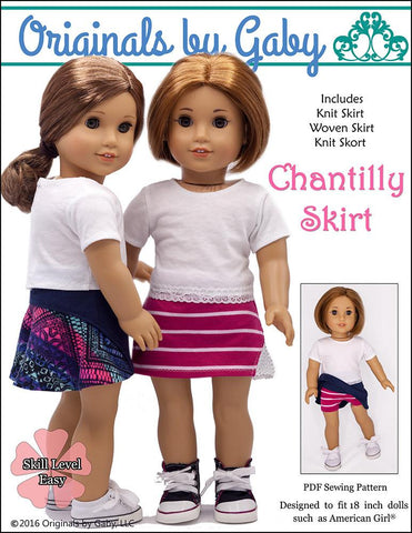 Originals by Gaby 18 Inch Modern Chantilly Skirt 18" Doll Clothes larougetdelisle