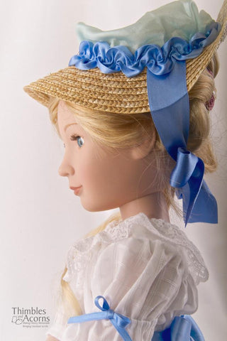 Thimbles and Acorns 18 Inch Historical Chemise a la Reine and Soft Crown Bergère Hat for AGAT Dolls larougetdelisle