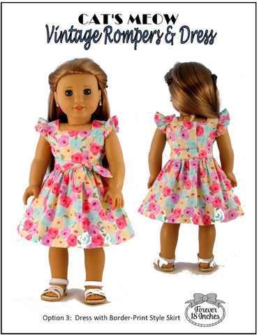 Forever 18 Inches 18 Inch Modern Cat's Meow Vintage Rompers, Dress & Playsuit Skirt Bundle 18" Doll Clothes larougetdelisle