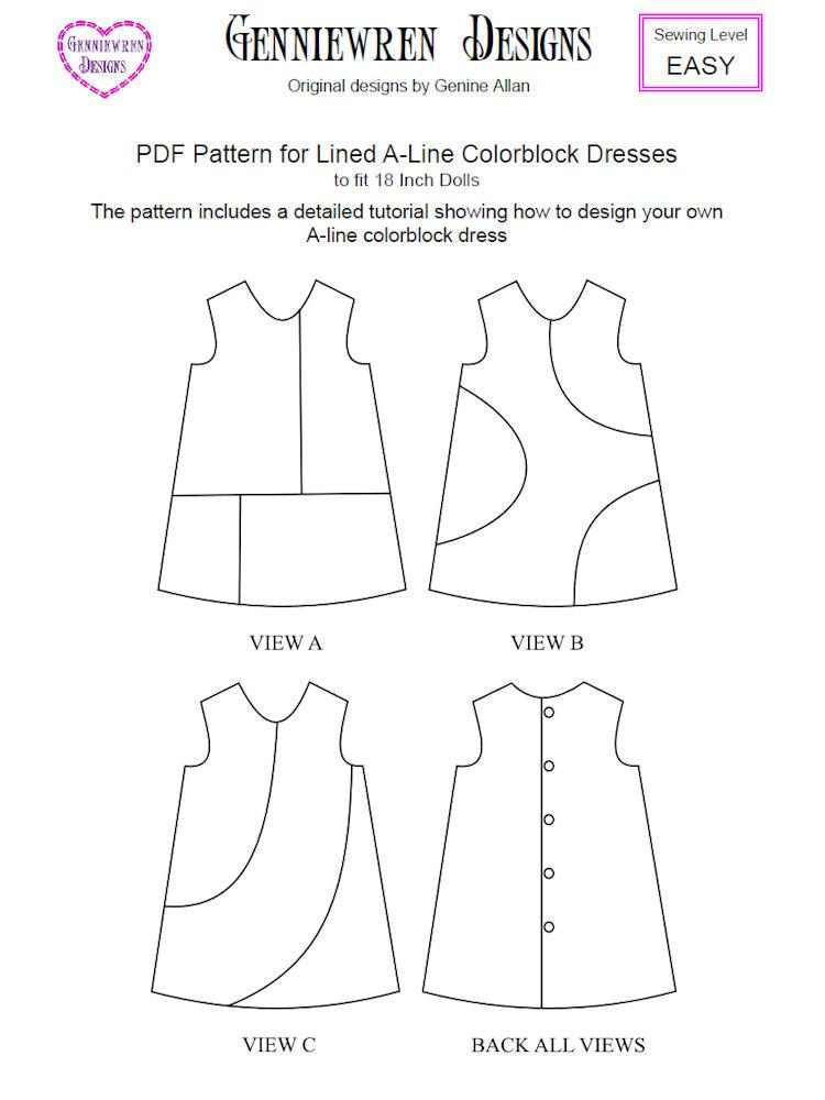 a-line-color-blocked-dresses-18-inch-doll-clothes-pdf-pattern-download