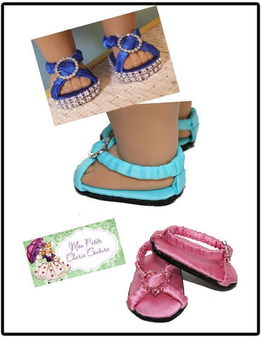 Mon Petite Cherie Couture Shoes Diamond Sandals 18" Doll Shoes larougetdelisle