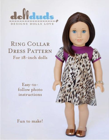 Doll Duds 18 Inch Modern Ring Collar Dress 18" Doll Clothes larougetdelisle