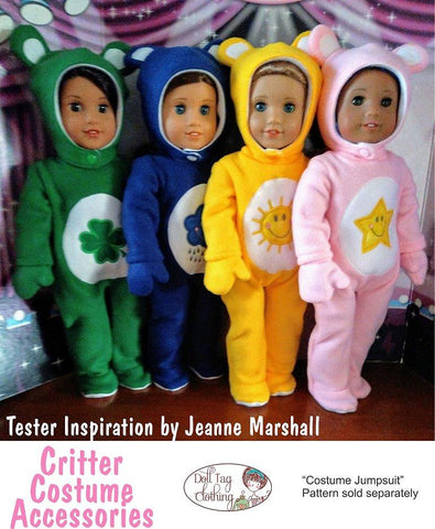 Doll Tag Clothing 18 Inch Modern Critter Costume Accessories 18" Doll Clothes Pattern larougetdelisle