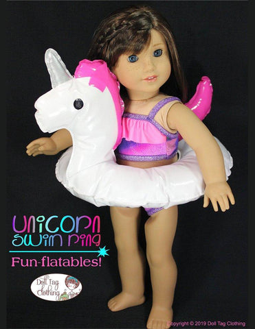 Doll Tag Clothing 18 Inch Modern Fun-flatable Unicorn 15" - 18" Doll Accessories larougetdelisle